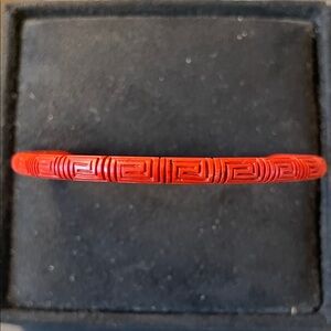 1890-1920 Antique Estate Cinnabar Bangle Bracelet